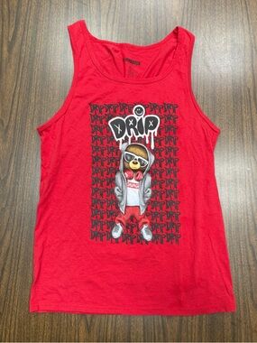 HardTen Clothing Red DRIP Graphic Tank Top men’s size Medium